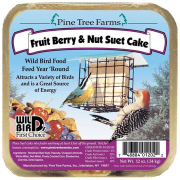 Pine Tree Farms Fruit Berry & Nut Suet Cake Bird Food