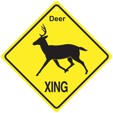 KC Creations Deer XING Sign