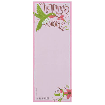 Hatley Little Blue House Humming Words Magnetic List Notepad