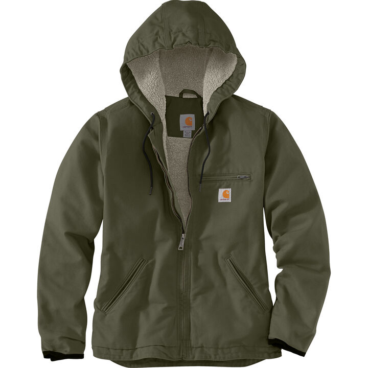 Carhartt Women's Loose Fit Washed Duck Sherpa-Lined Jacket | Kittery ...
