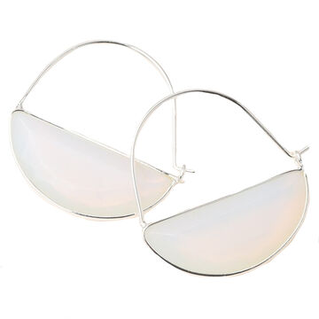 Scout Curated Wears Womens Stone Prism Hoop - Opalite/Silver