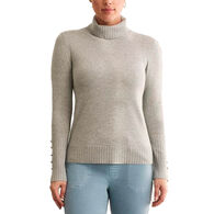 Tribal Women's Turtleneck Button Cuff Sweater