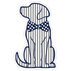 Sticker Cabana Dog w/ Polka Dot Bow Tie Mini Sticker
