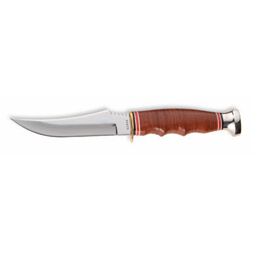 KA-BAR Leather Handle Skinner Fixed Blade Knife