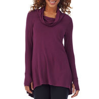 Cuddl Duds Women's Softwear With Stretch Cowl Tunic Long-Sleeve Baselayer Top