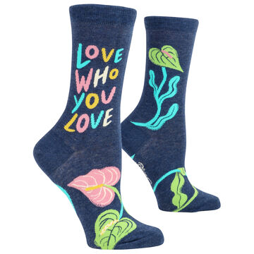 Blue Q Womens Love Who You Love Crew Sock