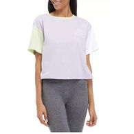 Champion Women's Color Block Cropped Short-Sleeve T-Shirt