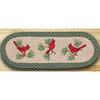 Capitol Earth Cardinals Oval Patch Runner Braided Rug