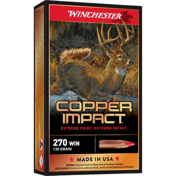 Winchester Copper Impact 270 Winchester 130 Grain Lead-Free Ammo (20)