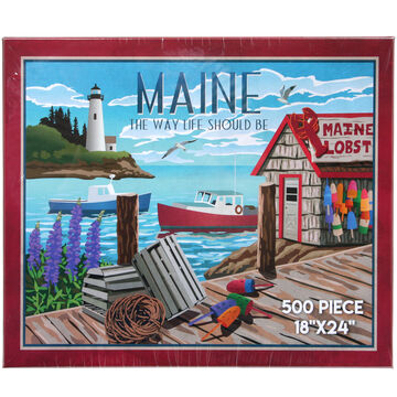 Maine Scene Jigsaw Puzzle - Fishing Village
