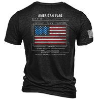 Nine Line Apparel Men's American Flag Schematic Tri-Blend Short-Sleeve Shirt