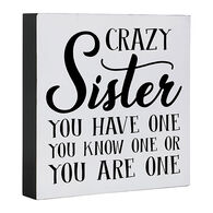 Carson Home Accents Crazy Sister Square Sitter