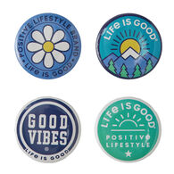 Life is Good Good Vibes Positive Pin - 4 Pk.