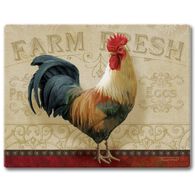 Highland Home Farm Fresh Rooster Glass Counter Saver