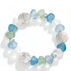 Periwinkle By Barlow Womens Seaglass and Silver Sand Dollars Bracelet