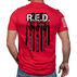 Nine Line Apparel Mens Red Remember Everyone Deployed Short-Sleeve T-Shirt