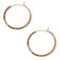Scout Curated Wears Women's Chromacolor Miyuki Small Hoop - Desert Multi/Gold