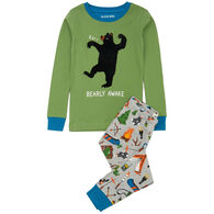 Hatley Toddler Boy's Little Blue House Retro Camping Applique Pajama Set