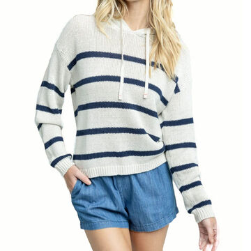 Southern Tide Womens Everlee Striped Hooded Sweater