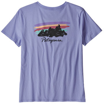 Patagonia Womens Free Hand Fitz Roy Organic Cotton Crew Short-Sleeve T-Shirt