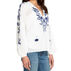 Johnny Was Womens Romona Embroidery Long-Sleeve Peasant Top
