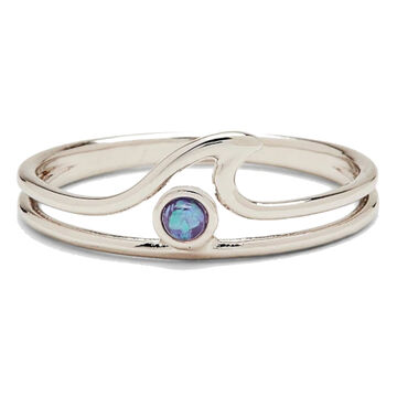 Pura Vida Bracelets Womens Opal Wave Ring