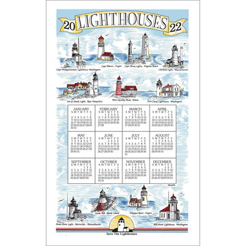 Kay Dee Designs 2022 Lighthouses Calendar Towel