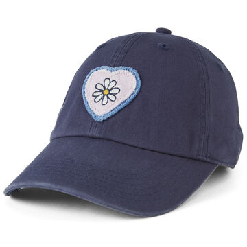 Life is Good Womens Simple Daisy Heart Tattered Chill Cap