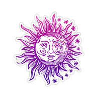 Sticker Cabana Purple Sun and Moon Mini Sticker