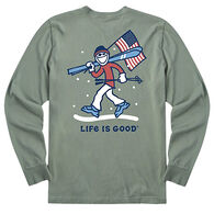 Life is Good Men's Jake Ski USA Crusher Long-Sleeve T-Shirt