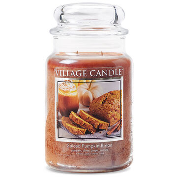 Village Candle Large Glass Jar Candle - Spiced Pumpkin Bread