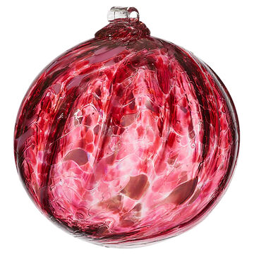 Kitras Natures Whimsy Rosy Pink Glass Orb