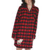 Lazy One Womens Flannel Moose Plaid Night Shirt