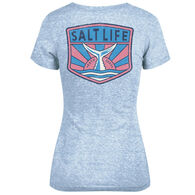 Salt Life Women's Sunrays and Fish Tails Tri-Blend Short-Sleeve T-Shirt