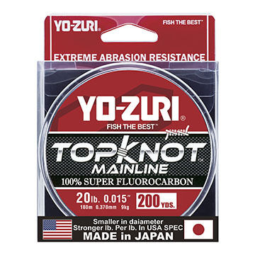 Yo-Zuri TopKnot Fluorocarbon MainLine Fishing Line - 200 Yards