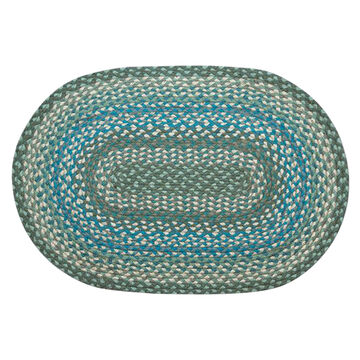 Capitol Earth Oval Sage/Ivory/Settlers Blue Braided Rug