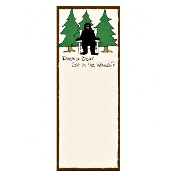 Hatley Little Blue House Does a Bear Sit in the Woods? Magnetic List Notepad