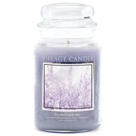 Village Candle Large Glass Jar Candle - Frosted Lavender