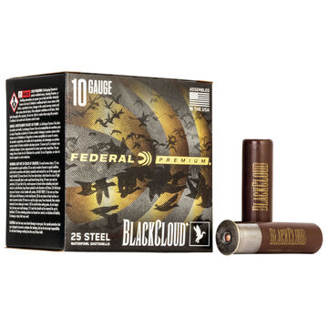 Federal Premium Black Cloud FS Steel 10 GA 3-1/2 1-5/8 oz. #2 Shotshell Ammo (25)