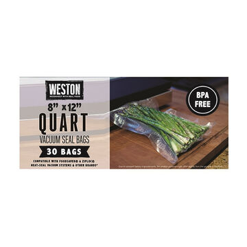 Weston Quart 8 x 12 Vacuum Bag - 30 Pk.