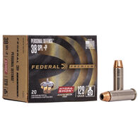 Federal Premium Personal Defense Hydra-Shok 38 Special +P 129 Grain JHP Handgun Ammo (20)