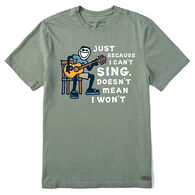 Life is Good Men's Jake Can't Sing Guitar Crusher Short-Sleeve T-Shirt