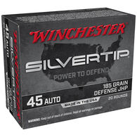 Winchester Silvertip 45 Auto 185 Grain Defense JHP Handgun Ammo (20)