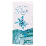 Kay Dee Designs Coastal Tranquility Ocean Turtle Dual Purpose Terry Towel
