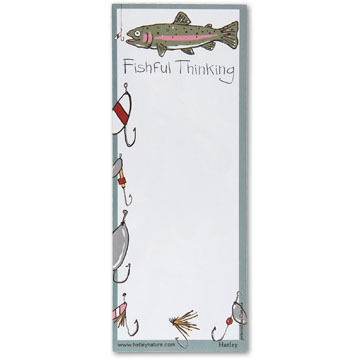 Hatley Little Blue House Fishful Thinking Magnetic List Notepad