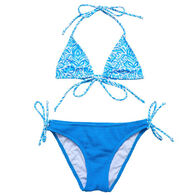 Snapper Rock Swimwear Teen Girl's Santorini Blue Triangle Bikini Swimsuit, 2-Piece