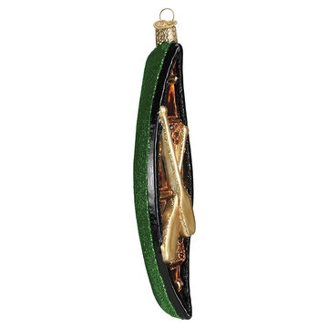Old World Christmas Green Canoe Ornament