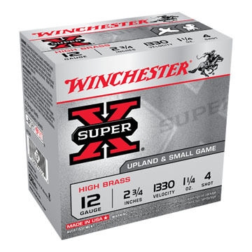 Winchester Super-X High Brass 12 GA 2-3/4 1-1/4 oz. #4 Shotshell Ammo (25)