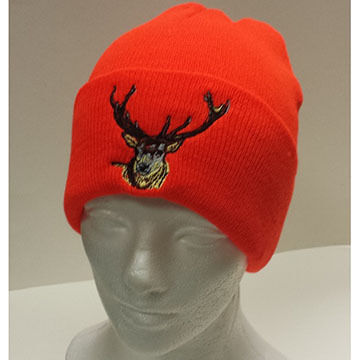 Artex Mens Knit Cuff with Deer Embroidery Hat