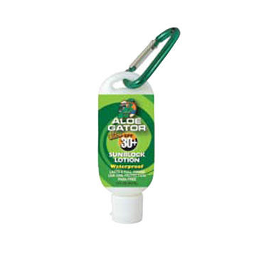 Aloe Gator SPF 30+ Lotion w/ Carabiner